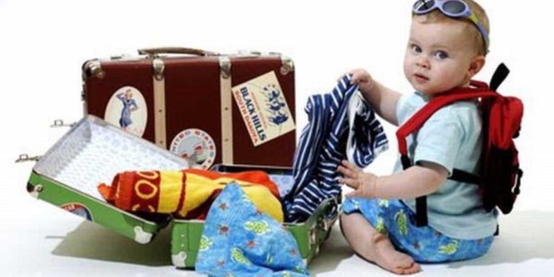 Child packing for African Safari